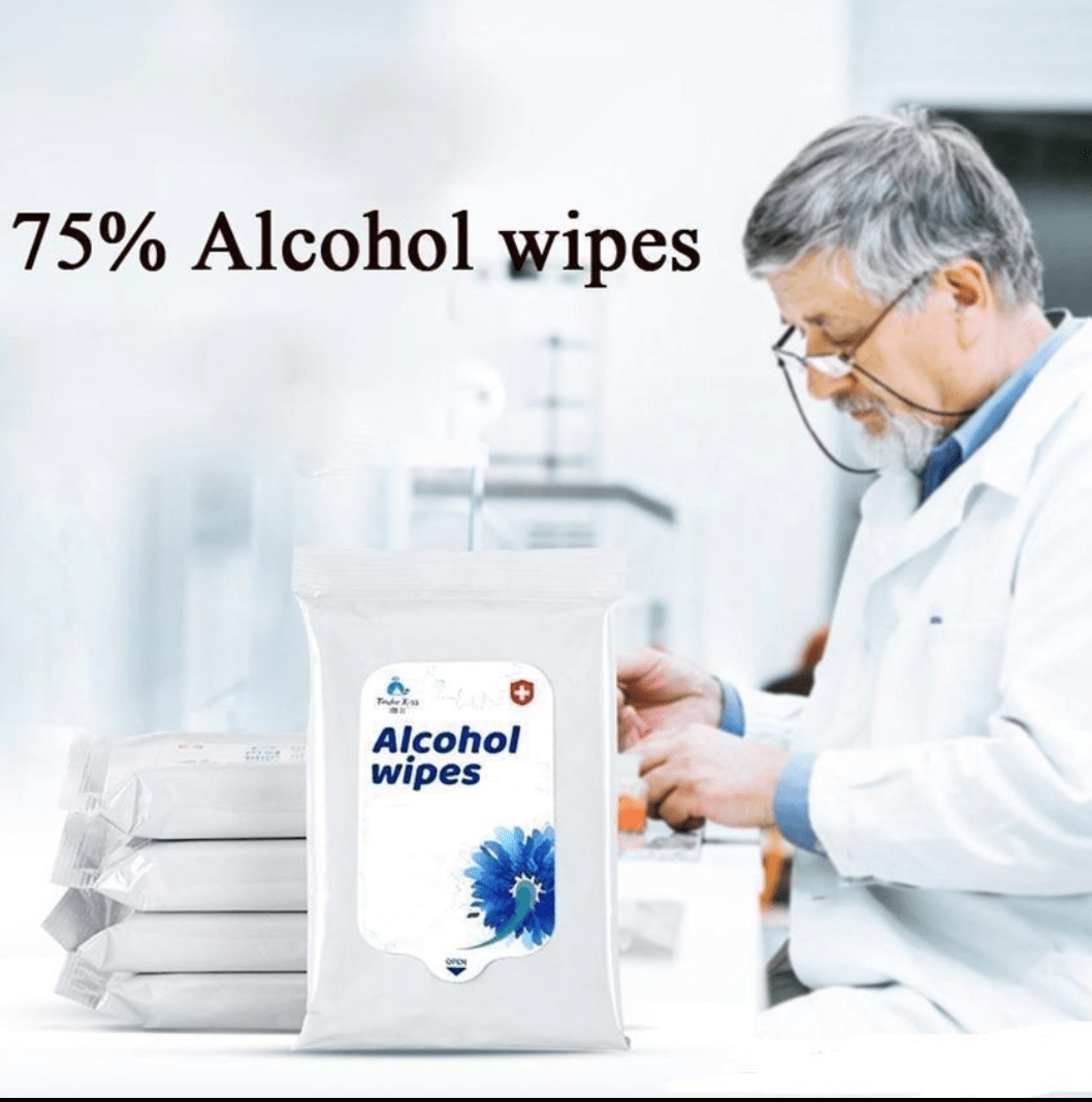 Alcohol Wipes, 75% Alcohol Pack of 10