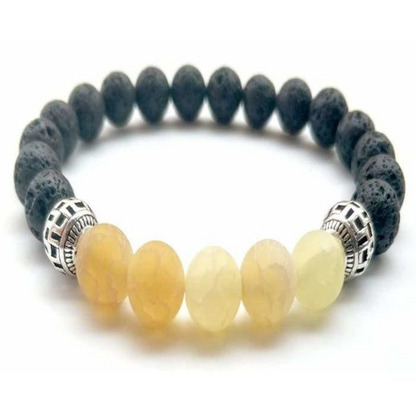 Yellow Lava Stone Essential Oil Bracelet