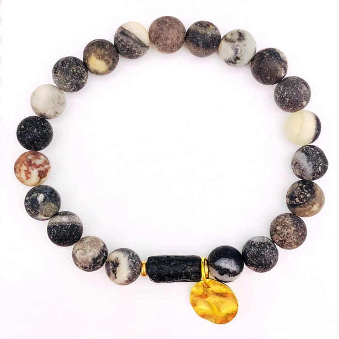 Sun Goddess Lava Stone Essential Oil Bracelet Grey